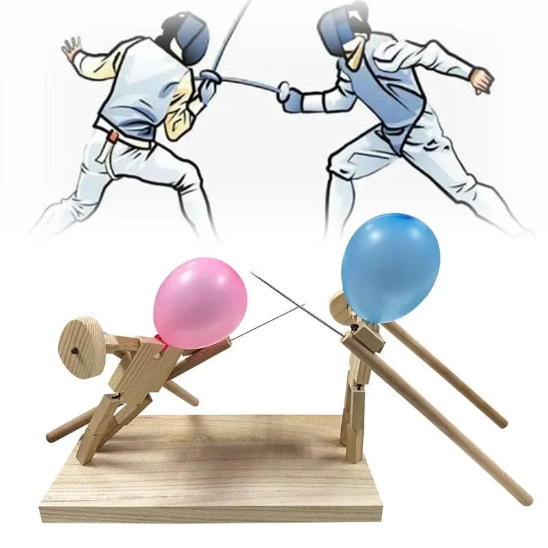 Balloon Bamboo Man Game – Fast-Paced Wooden Game for Two Players