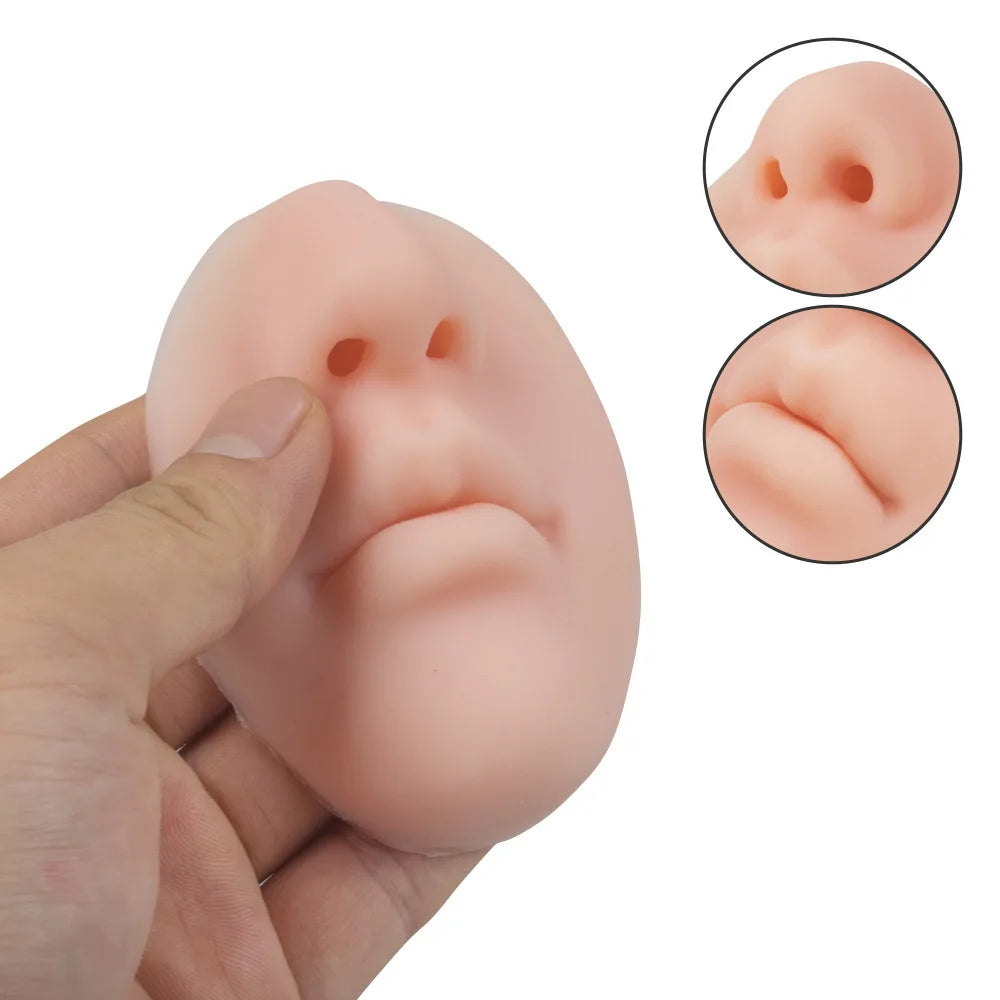 Silicone Face Toy | Funny Stress Relief & Decorative Gadget