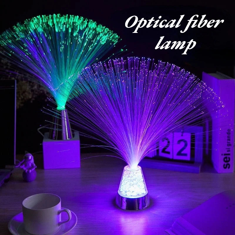 Colorful Fiber Optic Heart Lamp