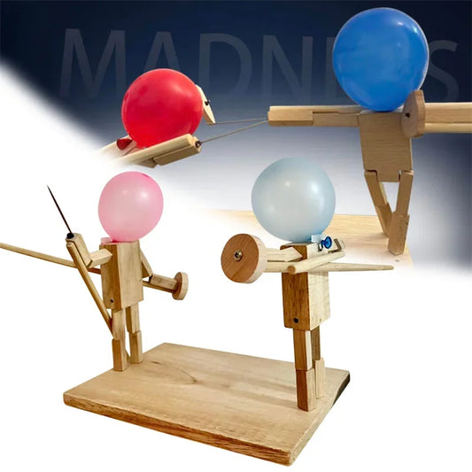 Balloon Bamboo Man Game – Fast-Paced Wooden Game for Two Players